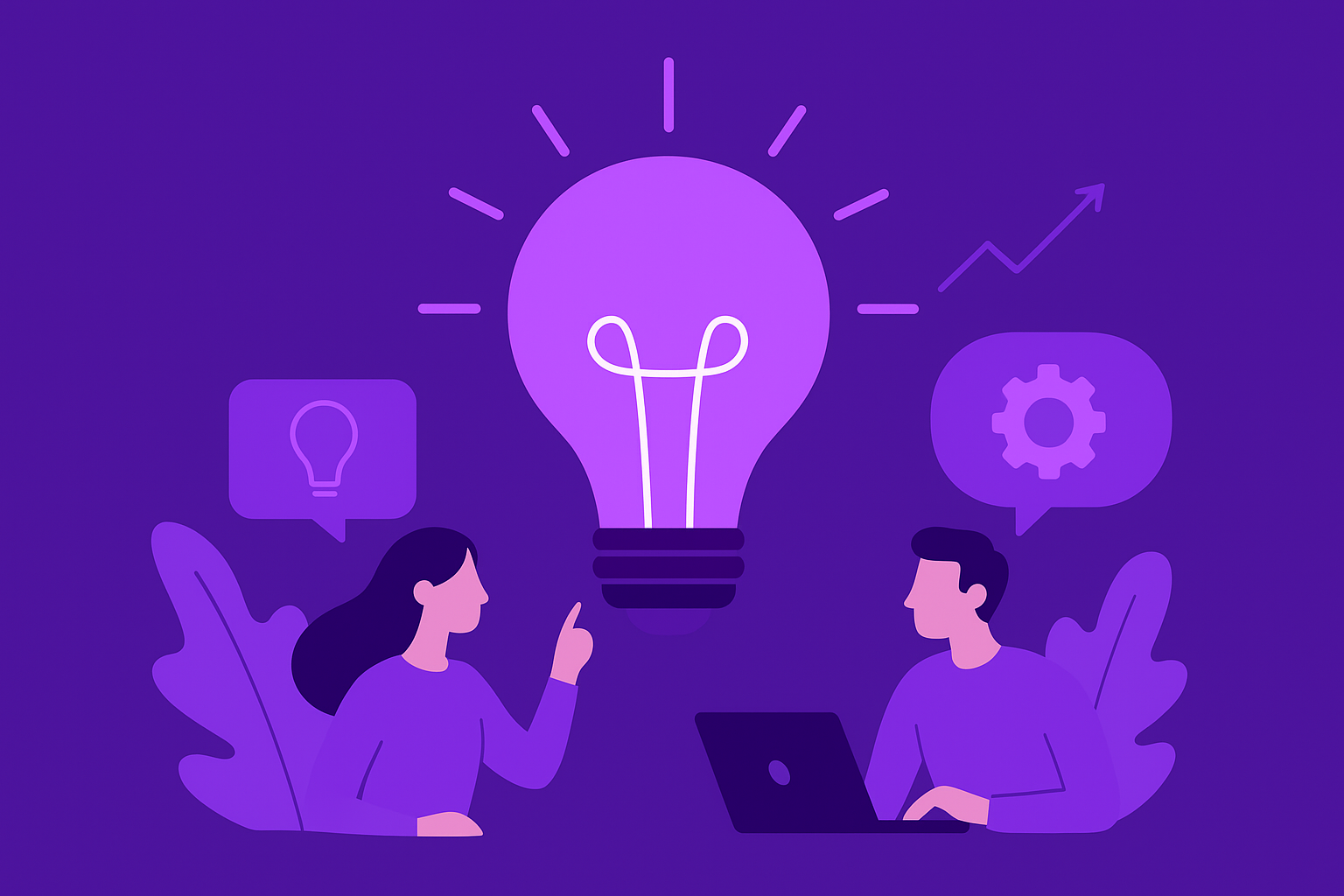 Ilustración creatividad equipo